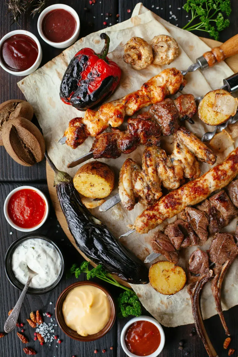 Mtsvadi skewers